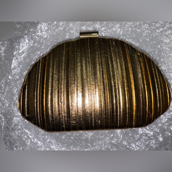 Gold Metallic Clutch - Picture 1 of 4